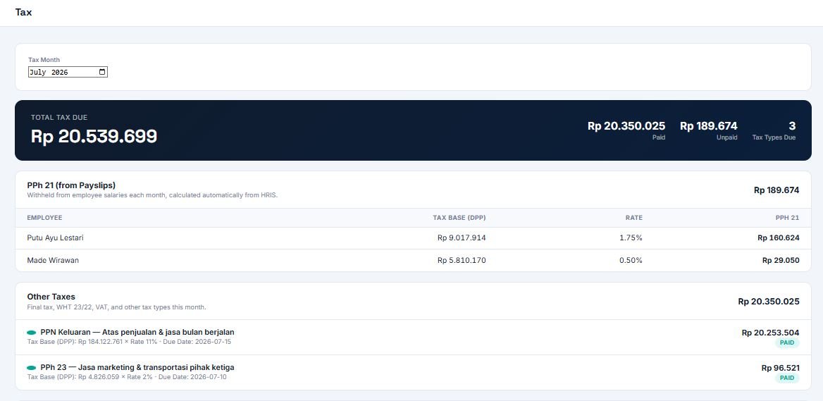 Financial dashboard preview